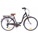 Mestský bicykel 28 Kozbike Holland Retro S-6 Čierna